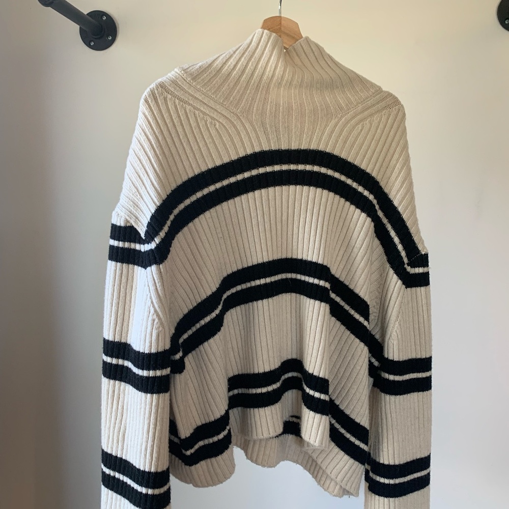 H&M Striped Bell Sleeve Sweater